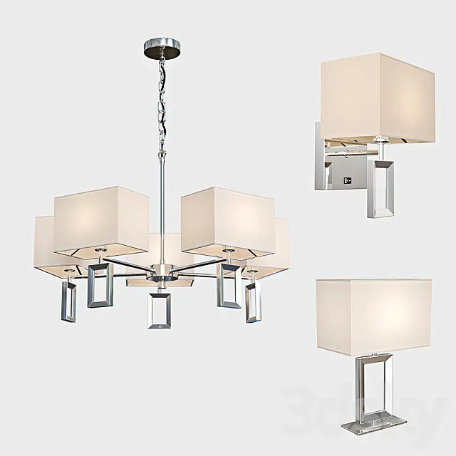 Chandeliers square 3D Model