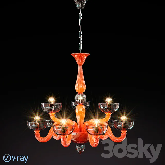 Chandeliers Vetri lamp Color \ Cristallo 925_6 and 925_8 + 3 3DModel