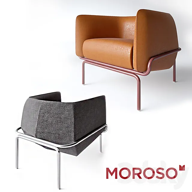Chandigarh Armchair by Moroso 3D Model