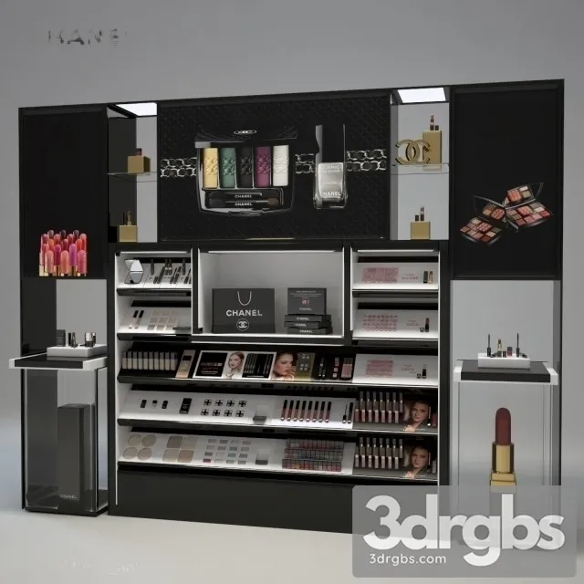 Chanel Cosmetics Display 3D Model Free
