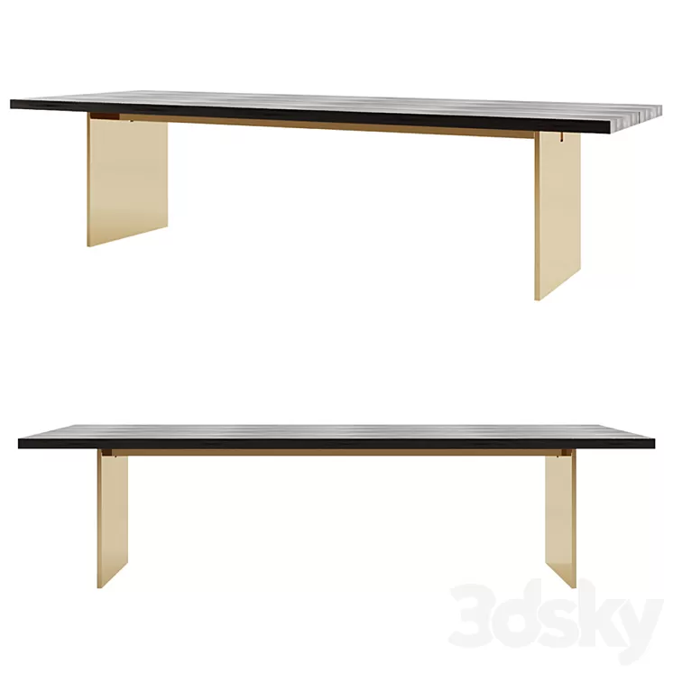 CHANNEL rectangular table RH 3D Model