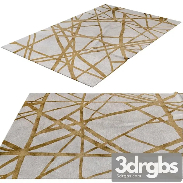 Channels copper rug by kelly wearstler - the rug company 3D Model Free