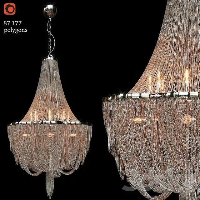 Chantilly_Six_Light_Chandelier 3D Model