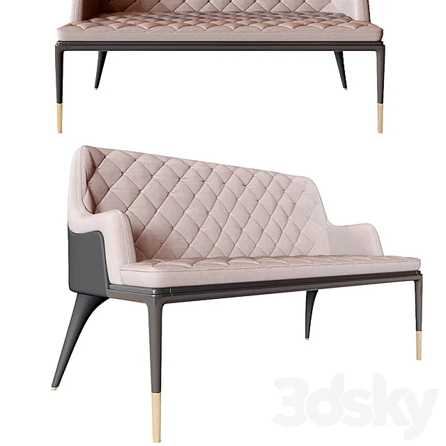 Charla Two Seat Sofa 3D Model