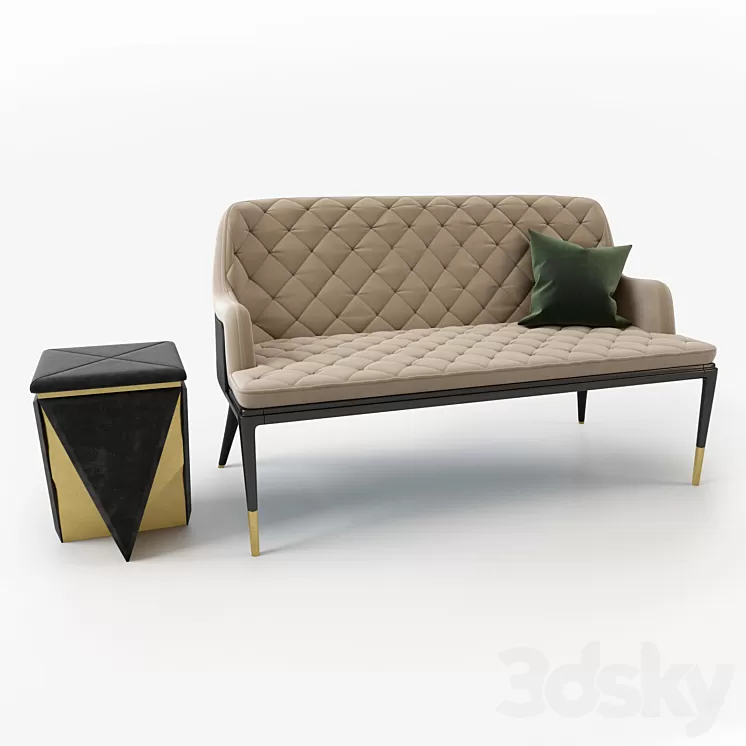 Charla two seat sofa 3D Model