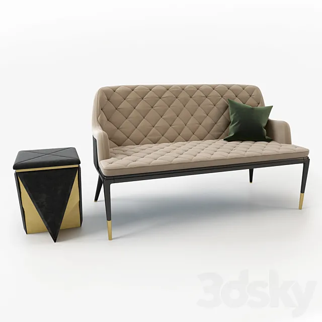 Charla two seat sofa 3DModel