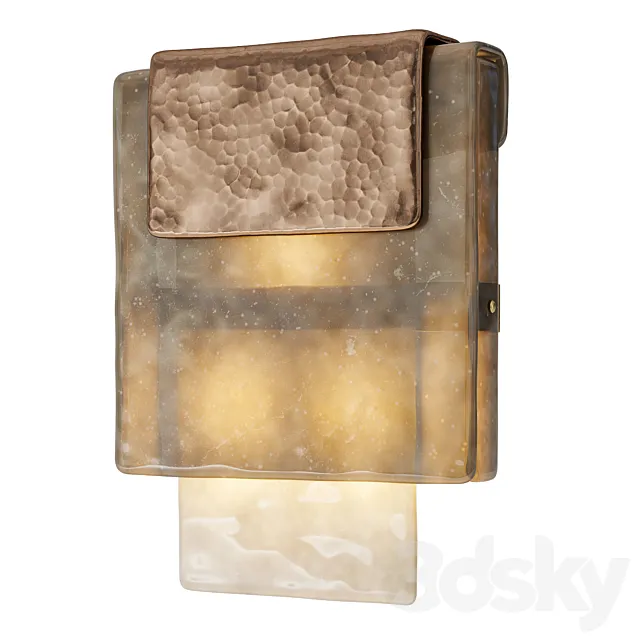 Charles Burnand Hand Silvered Mini Placche Wall Sconce 3D Model