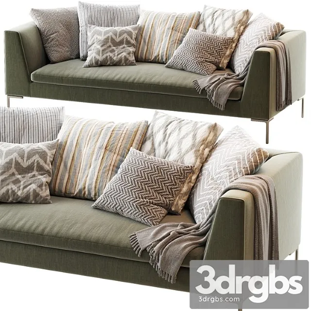 Charles sofa 2 3D Model Free