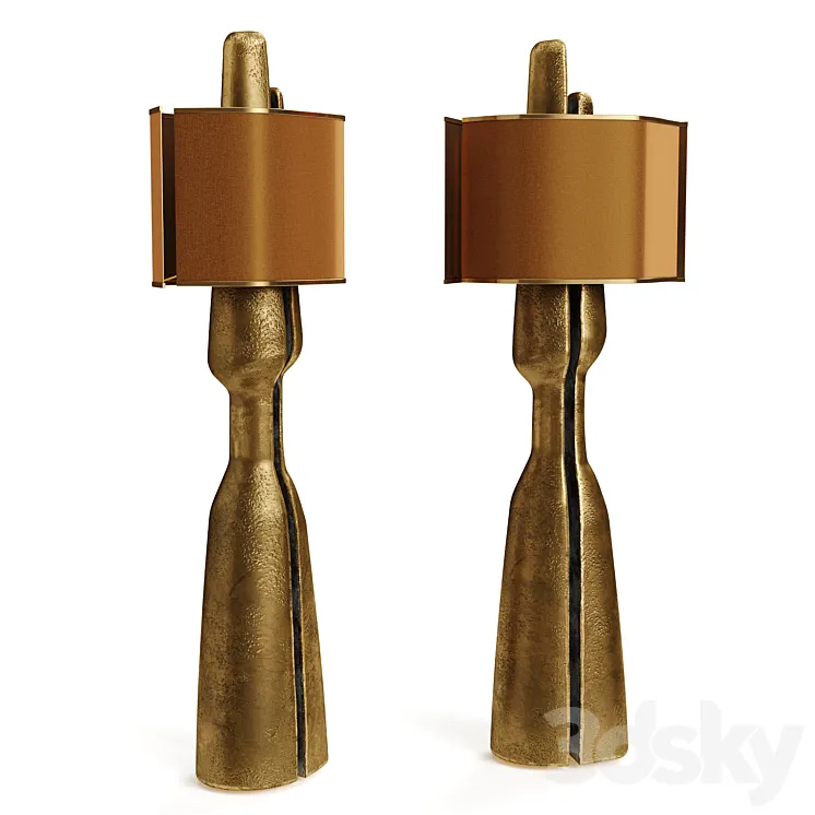 Charles Tassin Soff Floor Lamp 3D Model Free