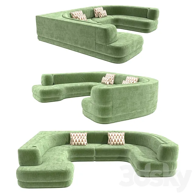 Charles Zana Alexandra sofa invisible collection 3D Model