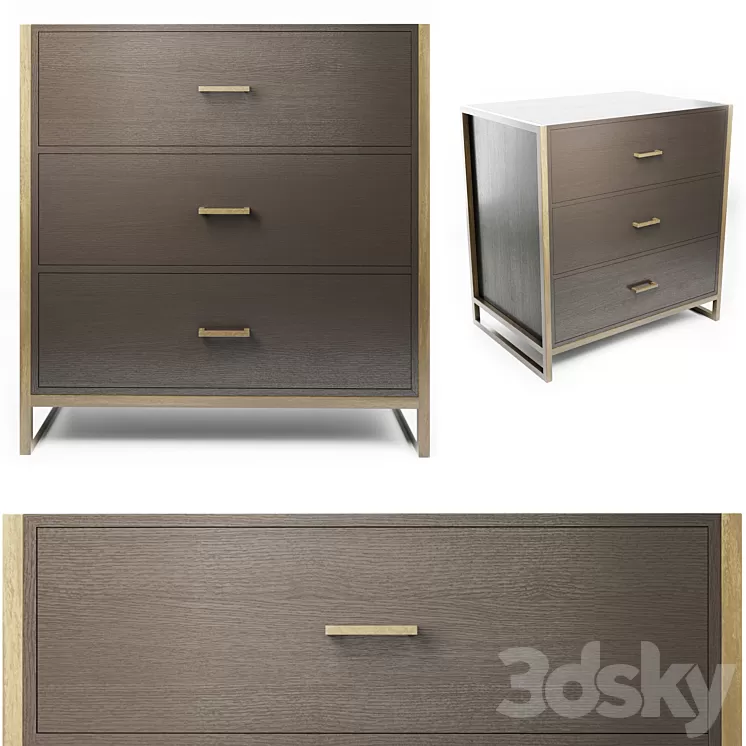 Charlotte James - Chatton 3 Drawer Chest 3D Model