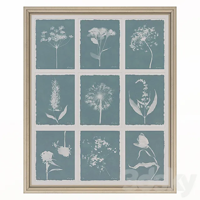 Charlotte Morgan Wild Meadow Flowers Nine Piece 3DModel