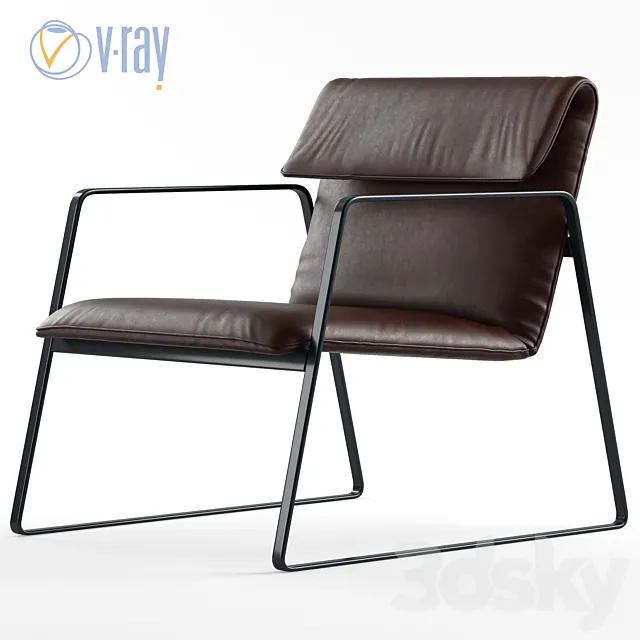 Chateau d 'Ax. Eastway armchair. 3 Colors. 3DModel