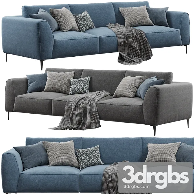 Chateau Dax Dudy 3 Seat Fabric Sofa 3D Model Free