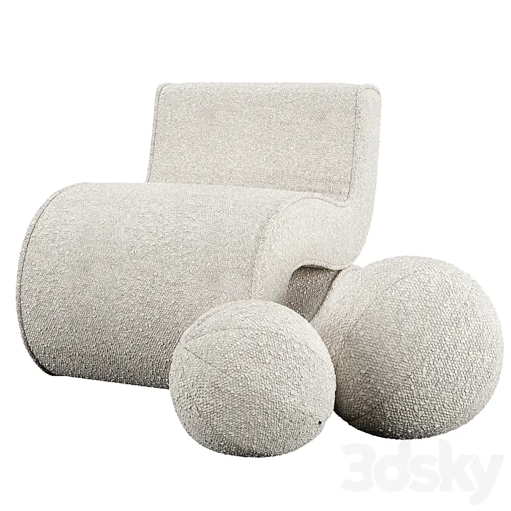 Chear Bond with pillows 3D Model Free