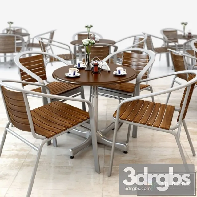 Chear Table Outdoor 3D Model Free