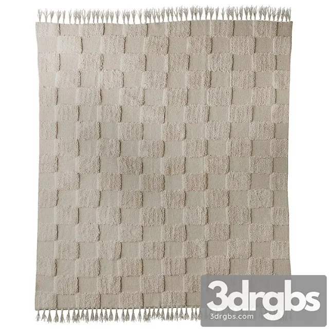Checkerboard Hilo Tufted Rug 3D Model Download