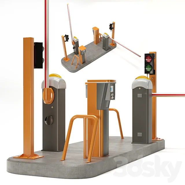 Checkpoint Barrier 3D Model