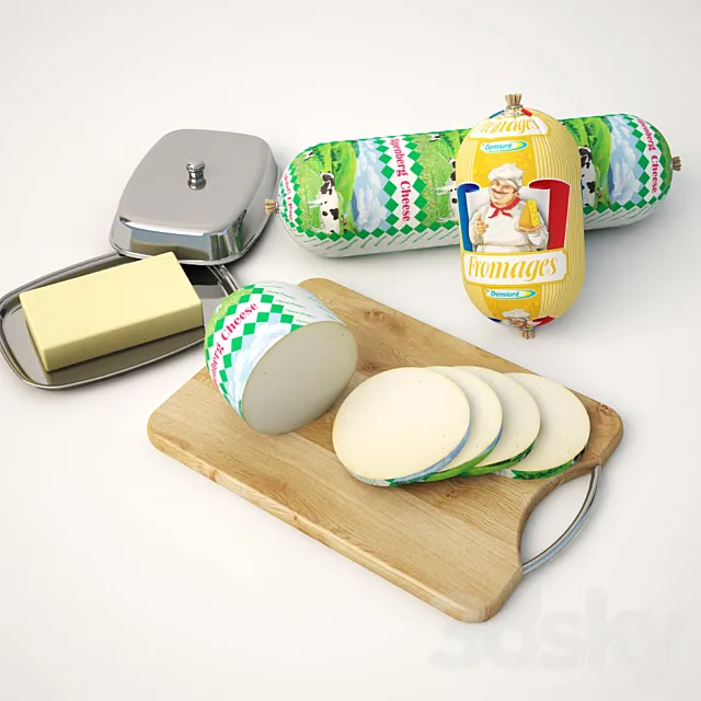 Cheese sausage tofu cheese packaged mayonnaise. 3D Model
