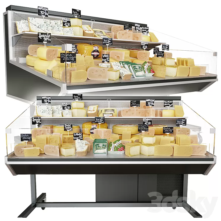 Cheese showcase 3D Model