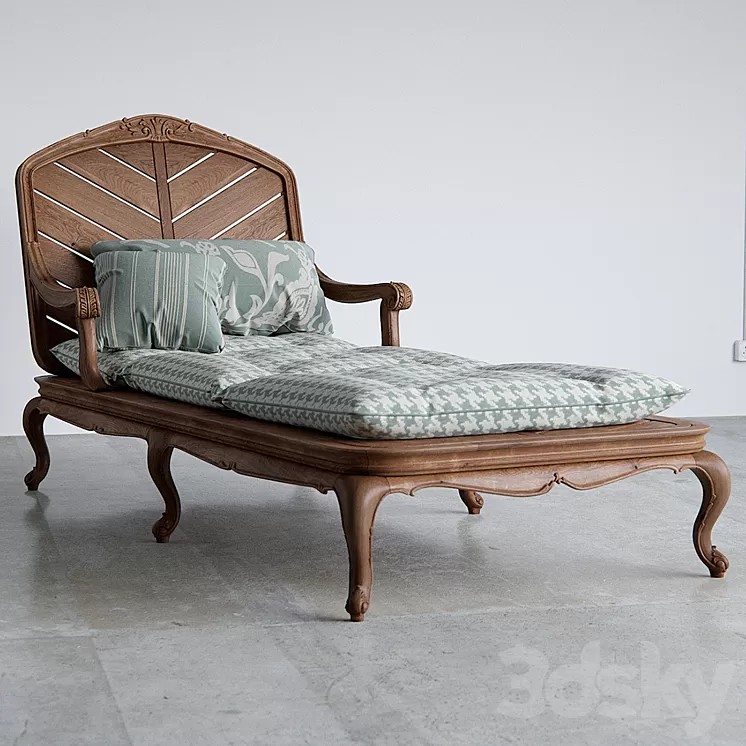 Chelini Art.2160 Outdoor chaise 3D Model