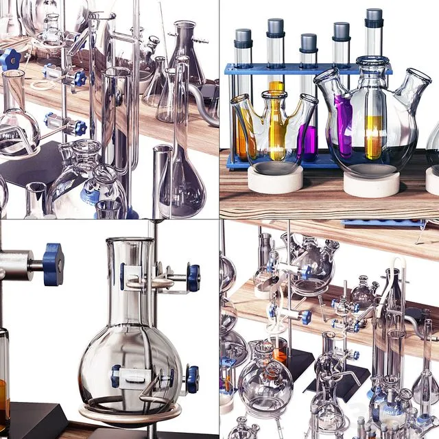 Chemistry dishes n2 Chemistry laboratory glassware No. 2 3D Model