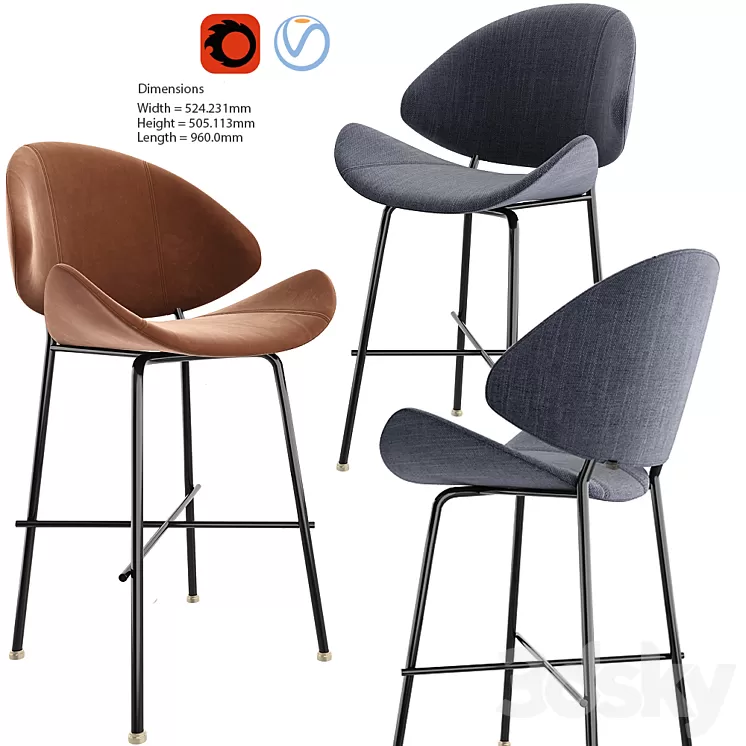 Cheri bar stool 3D Model