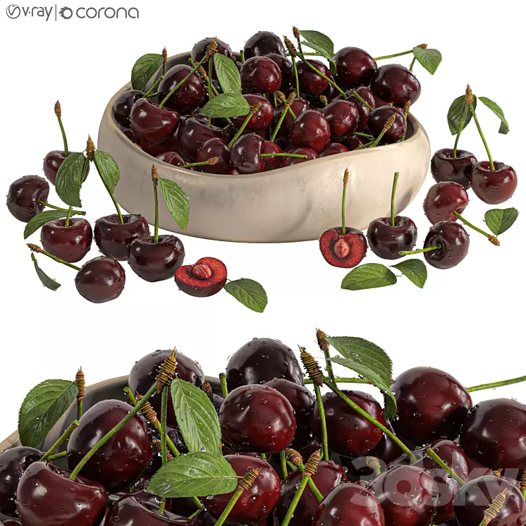 Cherry dish 3D Model Free