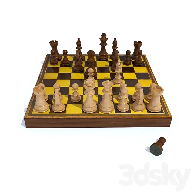 Chess game 3D Model