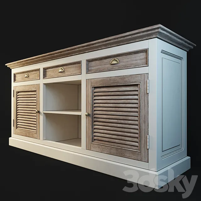 Chest _ sideboard. Secret De Maison Riviera. antique white 3D Model