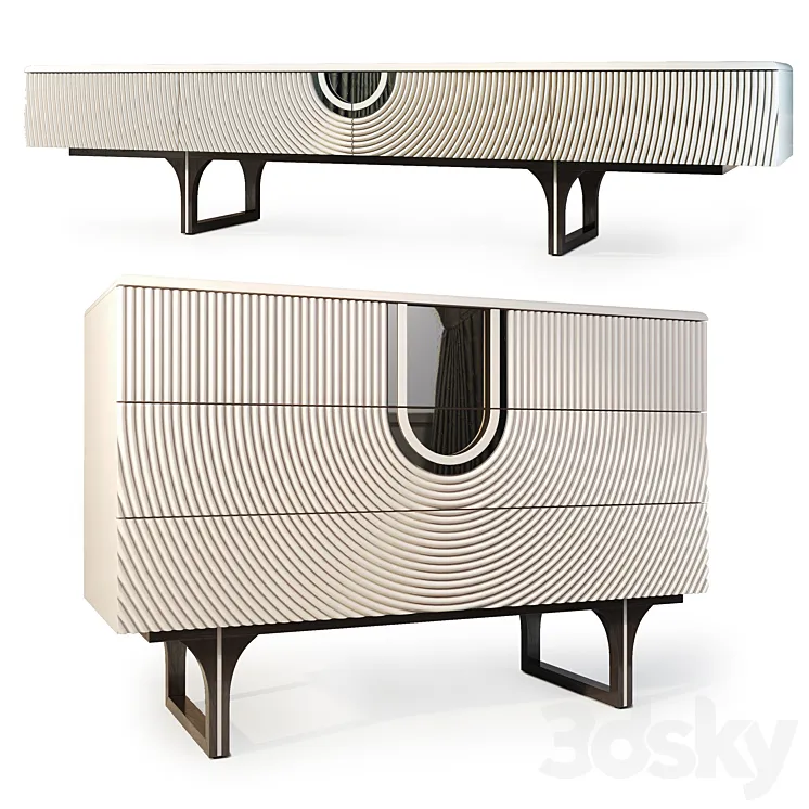 Chest and cabinet for Lexus TV. Dresser TV stand by Medusa Home 3D Model Free