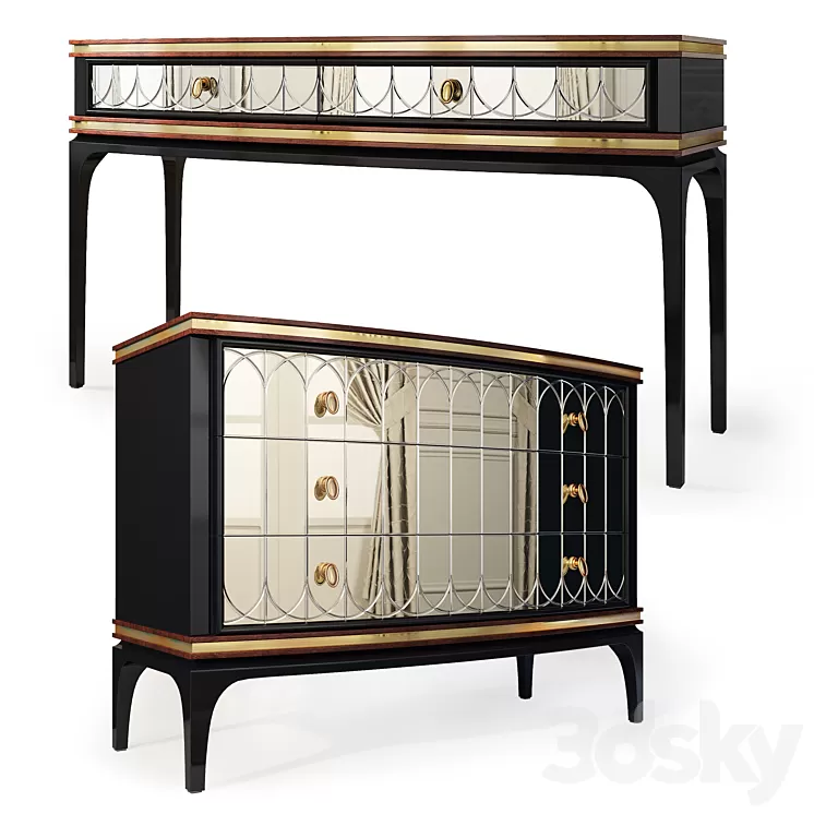 Chest and console Milano. Dresser console by Medusa Home 3D Model