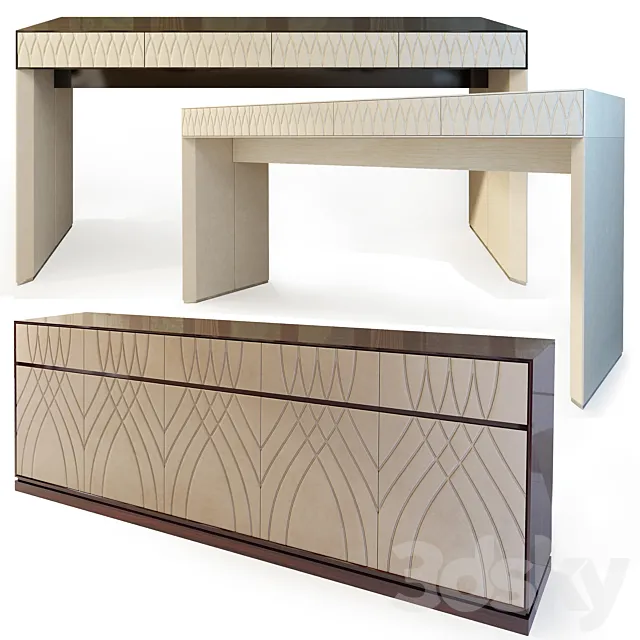 Chest and console Smania. "Jersey" "Rasha" sideboard dresser. 3D Model