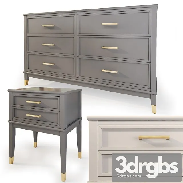 Chest and drawer westerleigh. dresser nightstand by cosmopolitan 2 3D Model Free