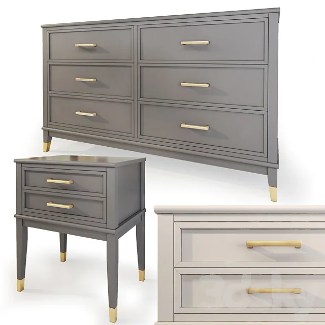 Chest and drawer Westerleigh. Dresser. nightstand by Cosmopolitan 3DModel
