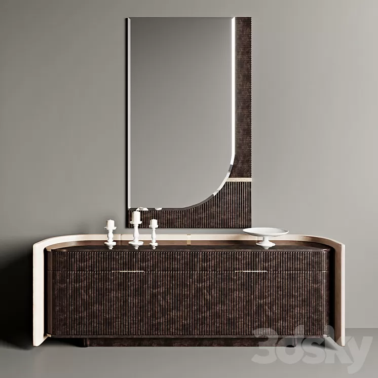 Chest and mirror Turri Eclipse 3D Model