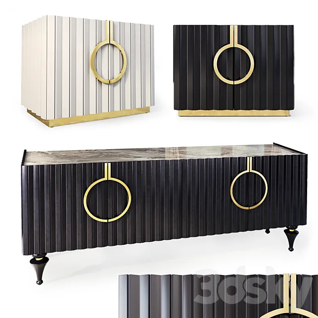 Chest and nightstand Lora. Nightstand. sideboard by Evmoda 3DModel