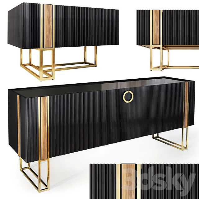 Chest and nightstand Matrix. Nightstand sideboard by Medusa Home 3D Model