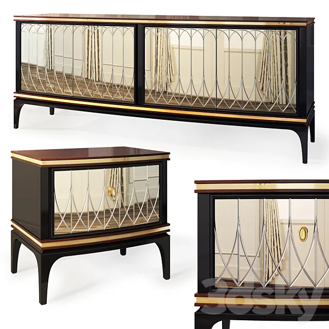 Chest and nightstand Milano. Nightstand. sideboard by Medusa Home 3DModel