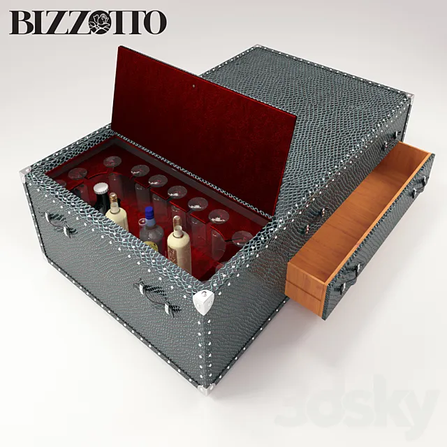 Chest bar. Happy Hour Trunk by BIZZOTTO 3D Model