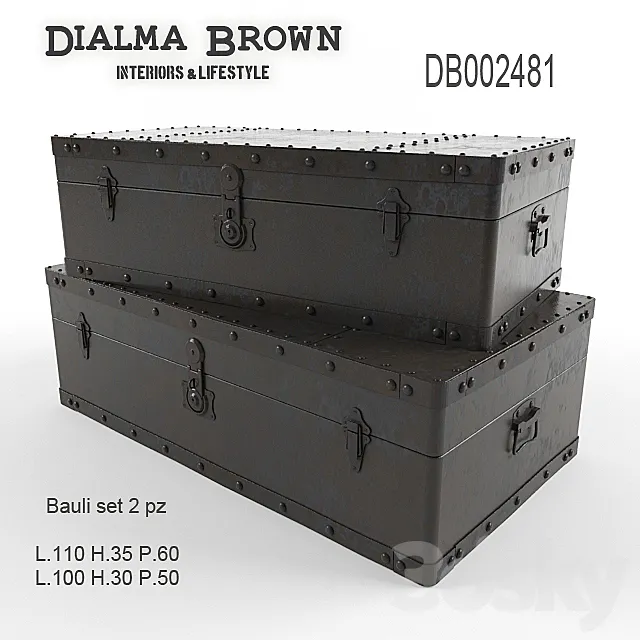 Chest Dialma Brown art DB002481 3DModel