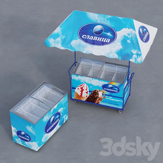 Chest freezers and tent 3DModel