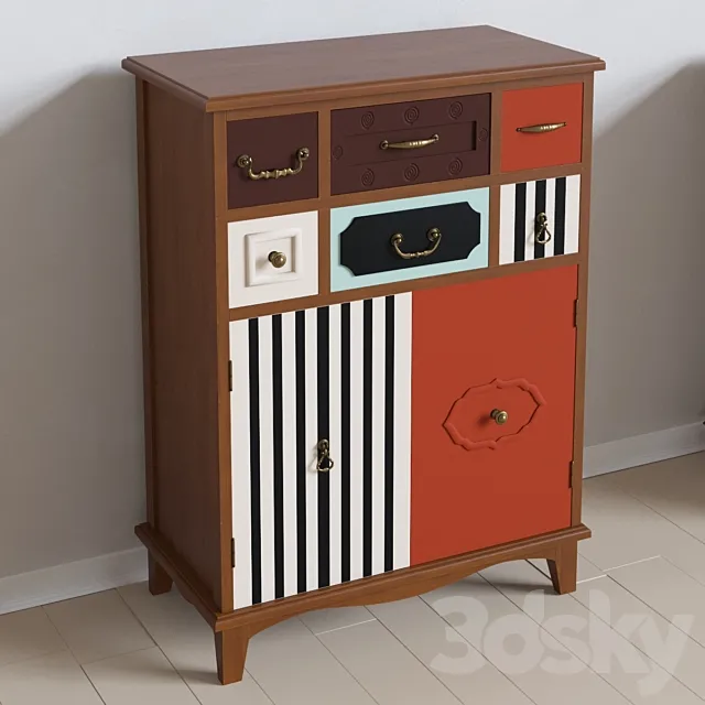 Chest Gouashe Birch 3DModel