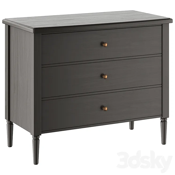 Chest of 3 drawers BLUES 3D Model Free
