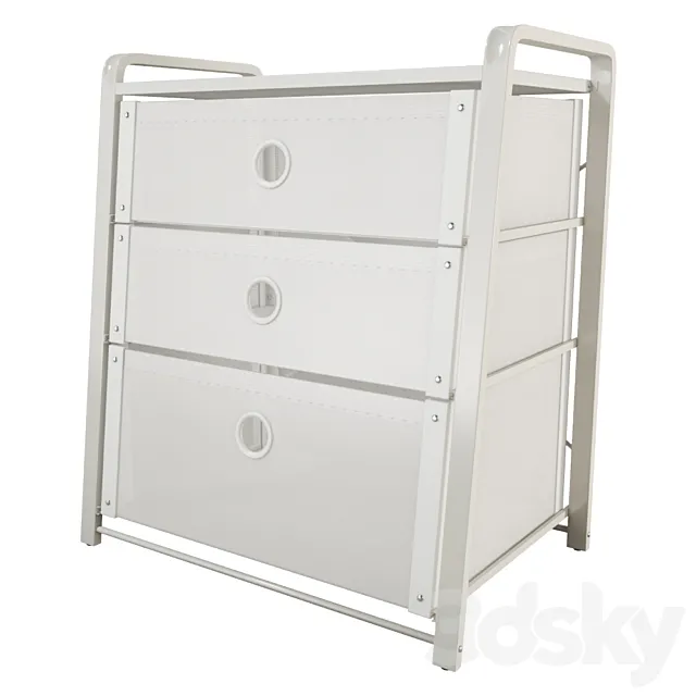 Chest of 3 drawers IKEA LOTE 3DModel