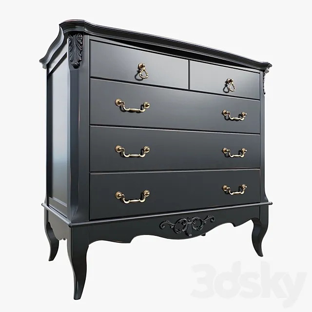 Chest of 5 drawers Belverom_Aletan 3D Model