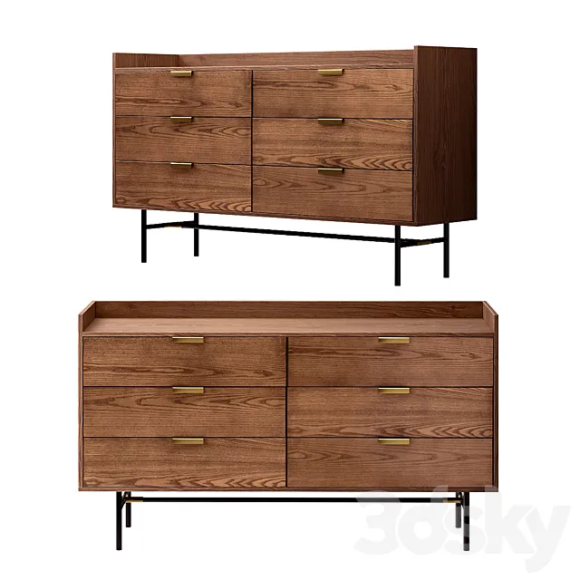 Chest of 6 drawers La Redoute Botello 3DModel