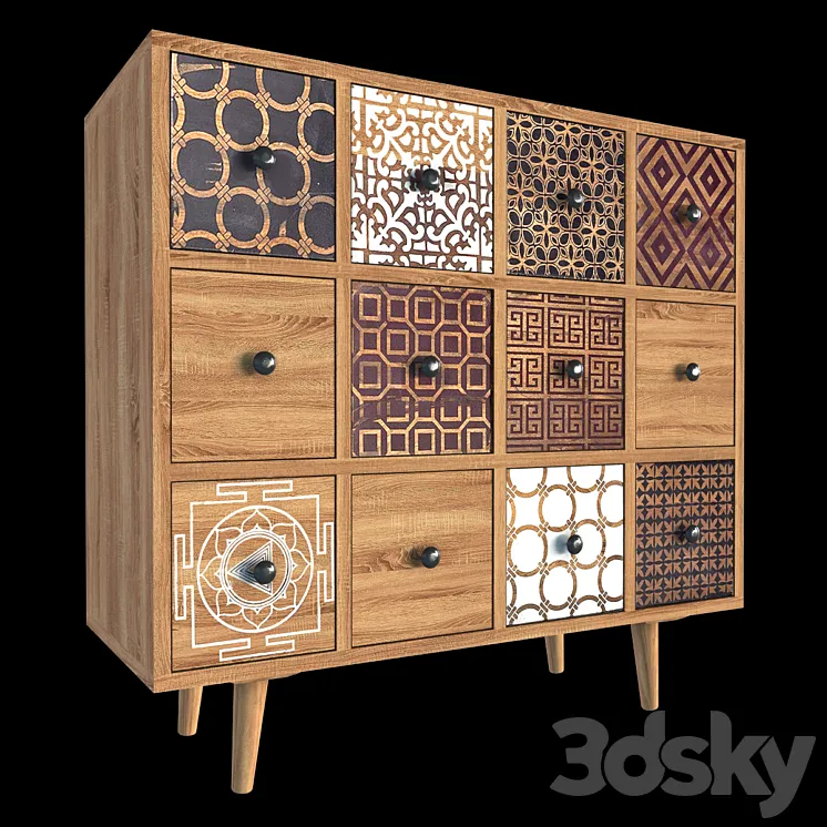 Chest of drawers 2 3D Model Free