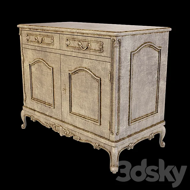 chest of drawers (2-door) Angelo Cappellini Picasso (Art.7001 _ 2) 3D Model