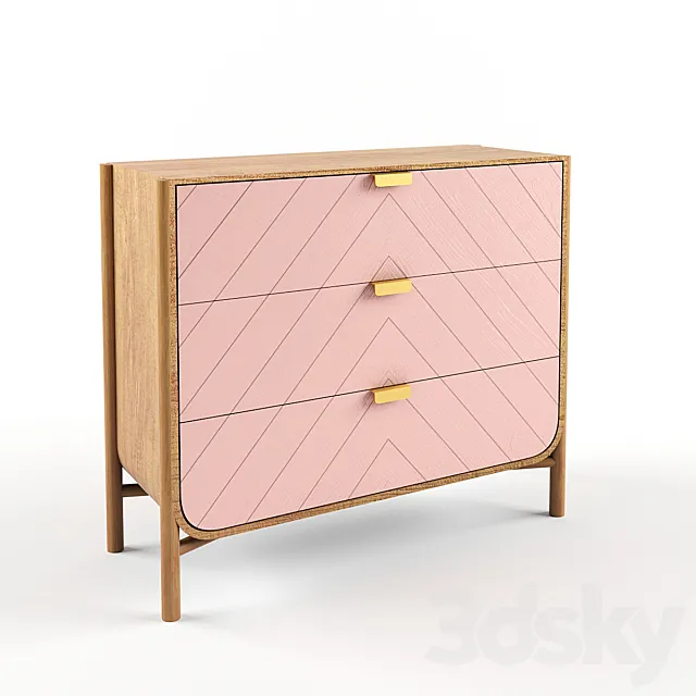 Chest of drawers. A bedside table. HARTÔ 3D Model